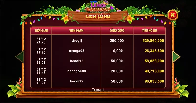 Tựa game Lễ Hội Rừng Xanh mang lại giá trị thưởng lớn Tựa game Lễ Hội Rừng Xanh mang lại giá trị thưởng lớn